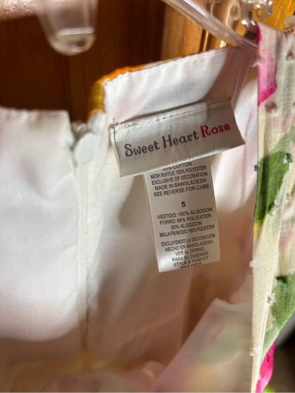 Sweet Heart Rose Pink, Yellow & Green Floral Sundress
